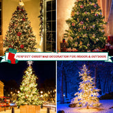 400 LED Christmas Tree Fairy Lights, 2m x 16 Lines – Warm White Mains Powered Lights with 8 Modes, Memory & Timer, Waterproof for 5–10ft Trees (Indoor/Outdoor Use)